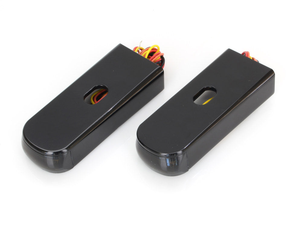 Strut Light Kit with Red Run/Brake & Amber Turn Signal - Black. Fits Dyna 2006-2017. - Alloy Art