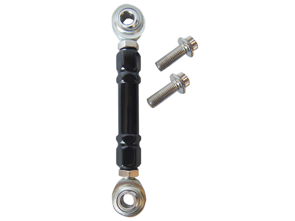 Mid Control Shift Linkage Rod - Black. Fits Dyna 1991-2017, FXR 1982-1994 & Softail 2018up with Mid Controls - Alloy Art