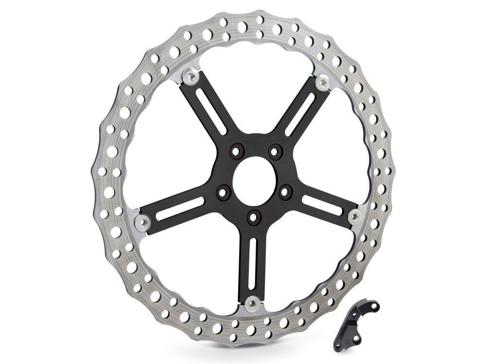 15in. Left Hand Front Jagged Big Brake Disc Rotor. Fits Softail 2000-2014 & Dyna 2000-2005. - Arlen Ness