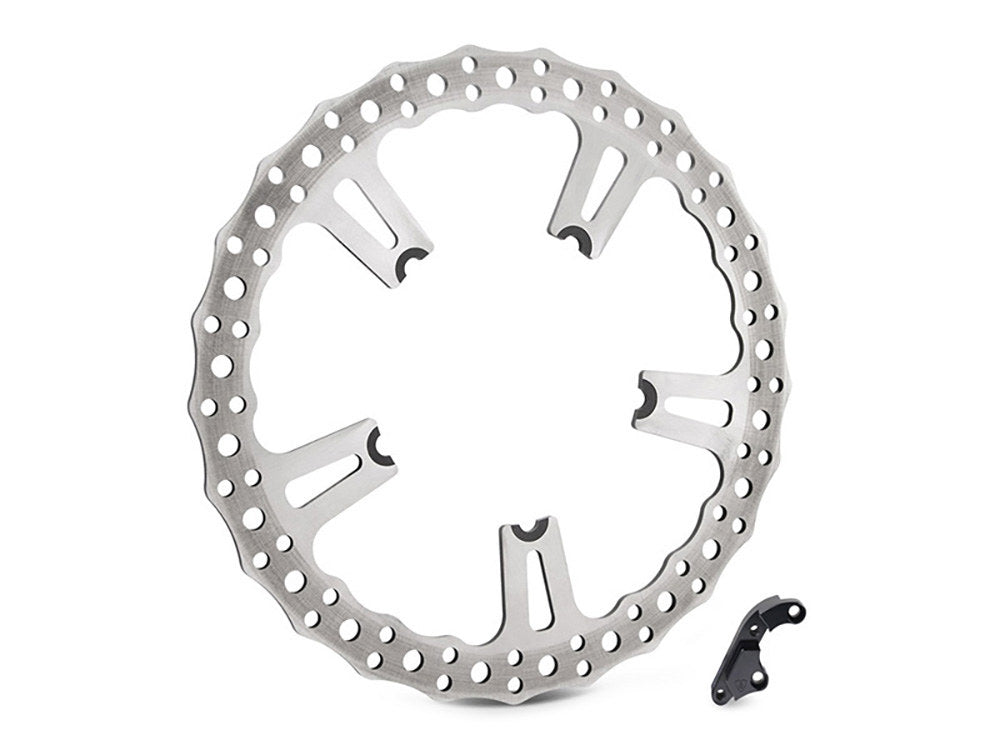 15in. Right Hand Front Jagged Big Brake Disc Rotor. Fits Dyna 2006-2017 with OEM Cast Wheel. - Arlen Ness