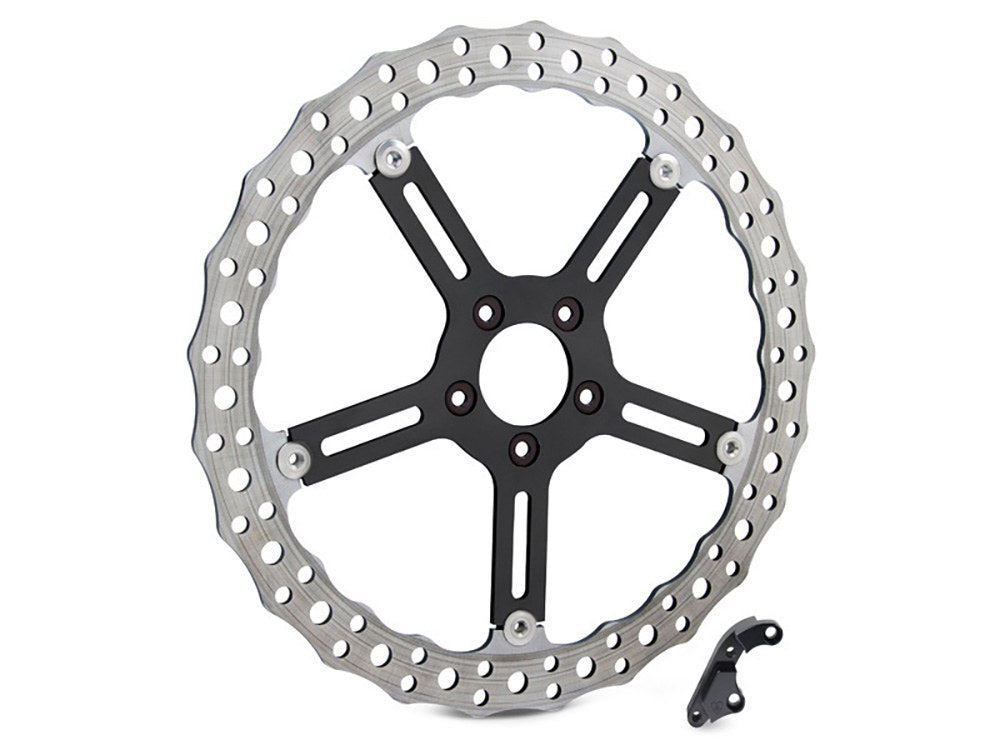 15in. Left Hand Front Jagged Big Brake Disc Rotor. Fits Softail Street Bob, Breakout & Low Rider 2018up & Standard 2020up. - Arlen Ness