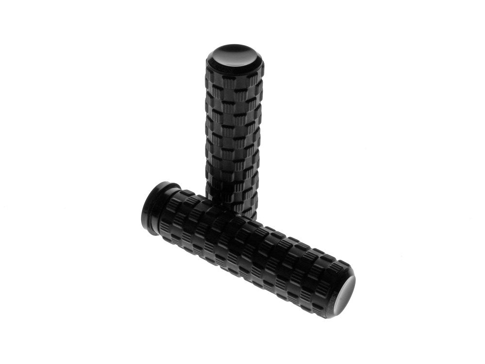 Air Trax Handgrips - Black. Fits Big Twin 2008-2024 with Throttle-by-Wire - Arlen Ness