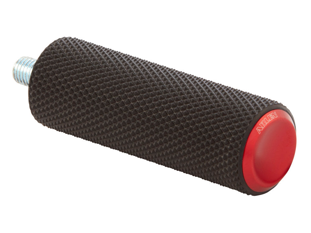Knurled Fusion Shiftpeg - Red. Fits H-D. - Arlen Ness