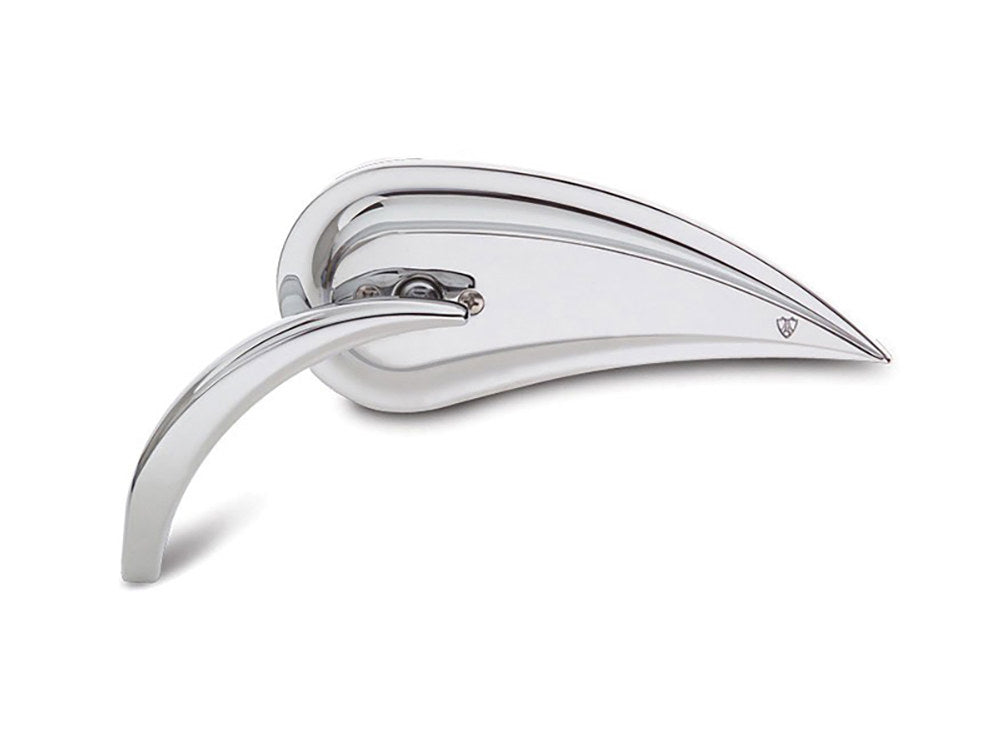 Rad III Teardrop Mirror with Die-Cast Stem - Chrome. Fits Right. - Arlen Ness