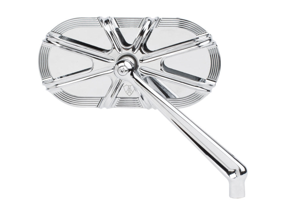 10-Gauge Caged Series Mirror - Chrome. Fits Right. - Arlen Ness