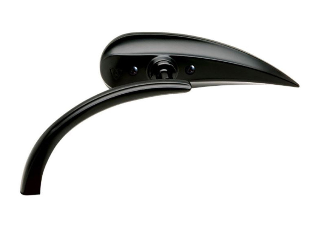 Rad II Teardrop Mirror - Black. Fits Left - Arlen Ness