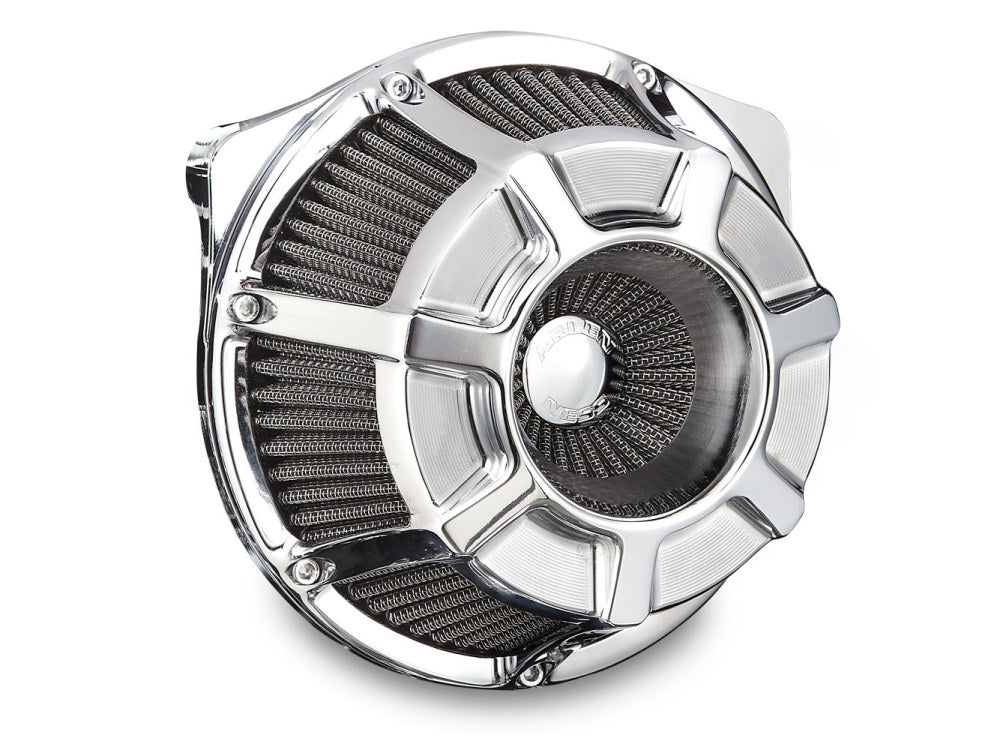 Beveled Air Cleaner Kit - Chrome. Fits Touring 2017-2024 & Softail 2018-2024 - Arlen Ness