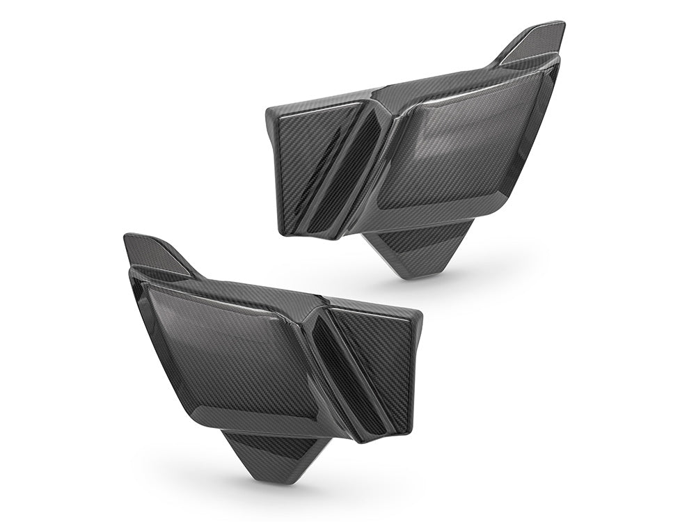 Carbon Side Covers - Gloss Finish. Fits CVO Touring 2023up, Street Glide & Road Glide 2024up, Touring 2025up - Arlen Ness