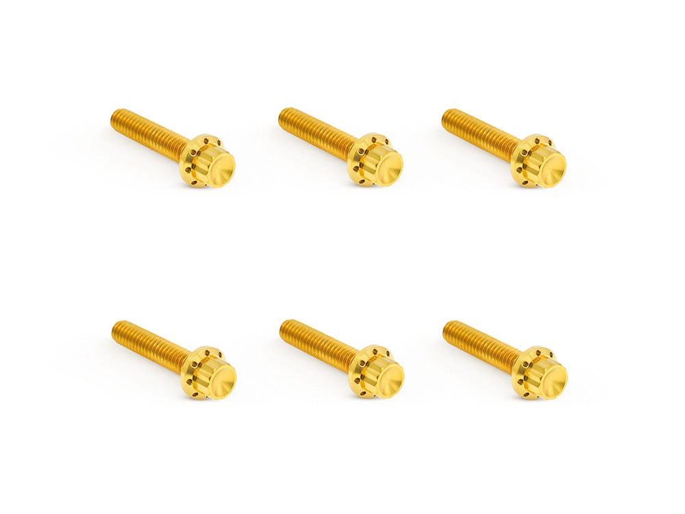 Titanium 12-Point Transmission Side Cover Bolt Kit - Gold. Fits Touring 2024up & Softail 2025up - Arlen Ness