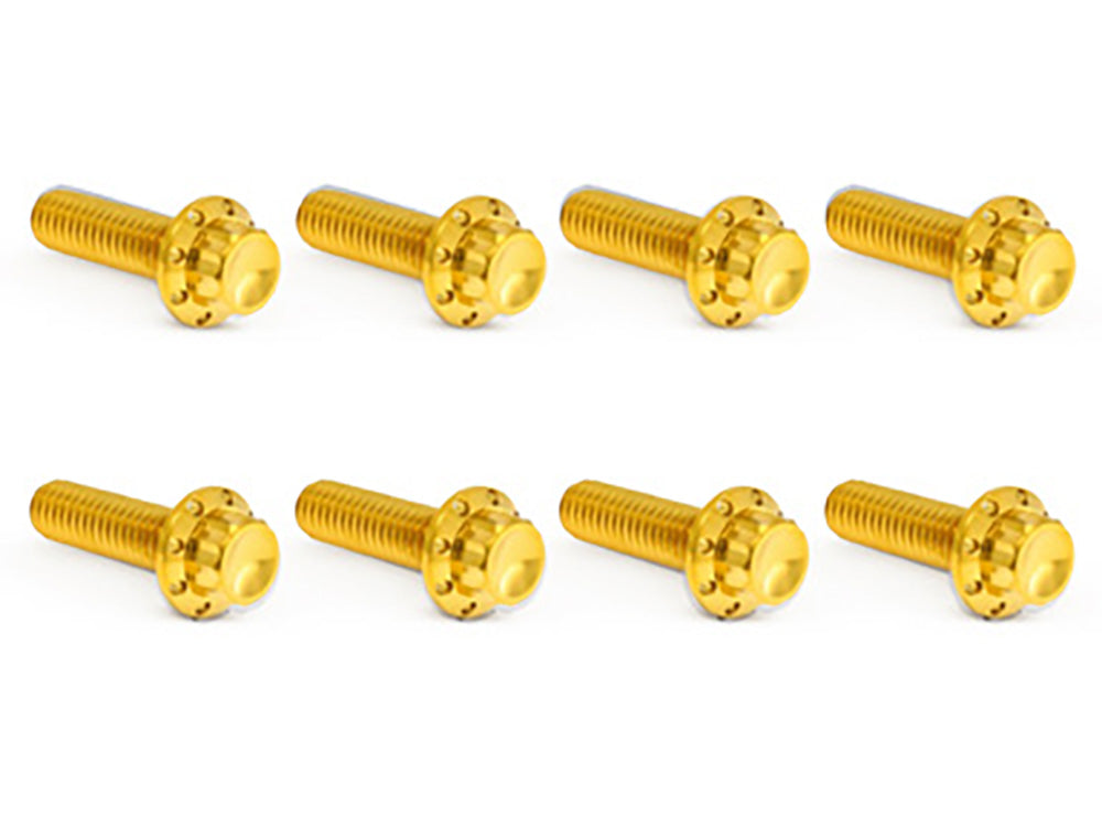 Titanium 12-Point Transmission Trap Door Cover Bolt Kit - Gold. Fits Touring 2017up & Softail 2018up - Arlen Ness