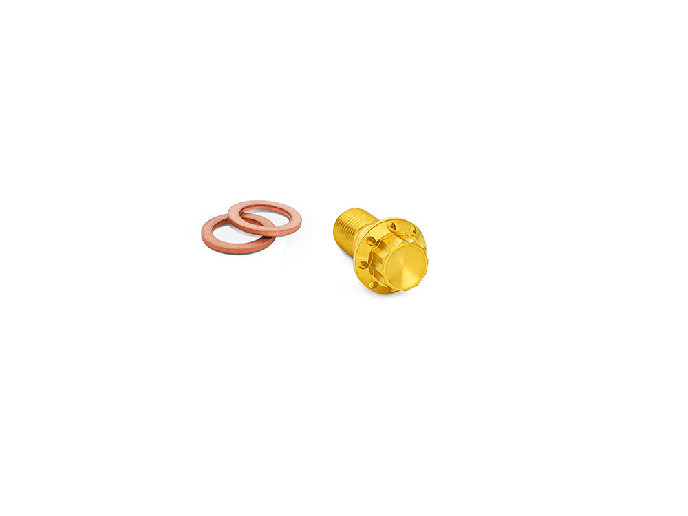 Titanium 12-Point 10mm M10 x 1.00 Banjo Bolt - Gold - Arlen Ness