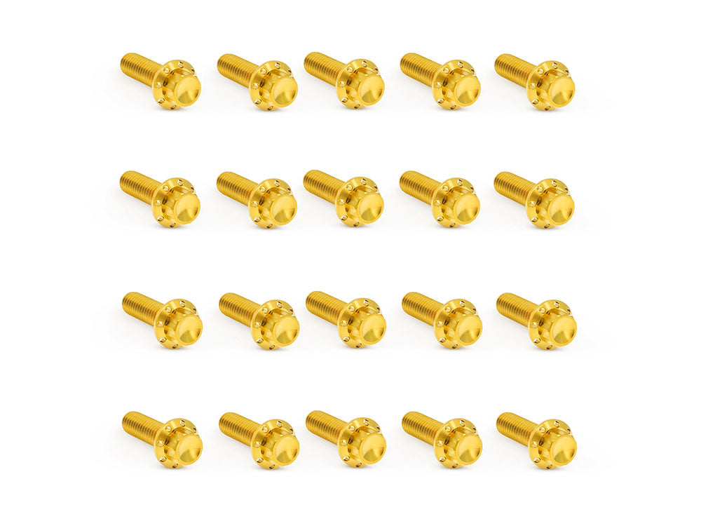 Titanium 12-Point Rocker Cover Bolt Kit - Gold. Fits Milwaukee-Eight 2017up - Arlen Ness