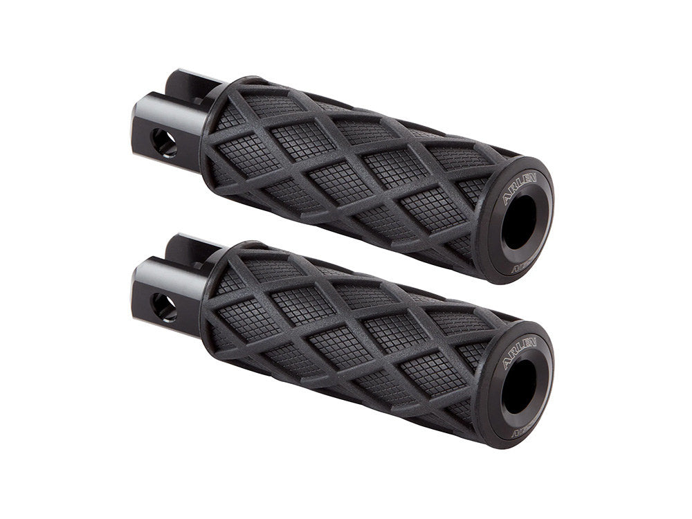 Diamond Footpegs - Black. Fits Softail 2018up Front Rider - Arlen Ness