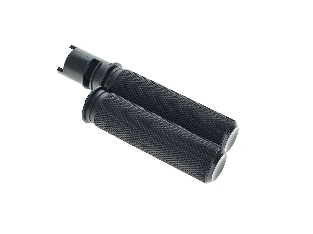 Knurled Fusion Handgrips - Black. Fits CVO Touring 2023up, Street Glide & Road Glide 2024up, Touring 2025up & Softail 2025up - Arlen Ness