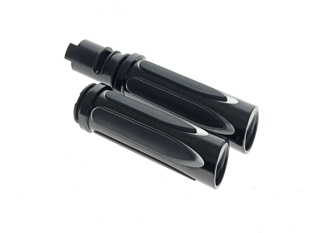 Deep Cut Comfort Handgrips - Blk. Fits CVO Touring 2023up, Street Glide & Road Glide 2024up, Touring 2025up & Softail 2025up - Arlen Ness