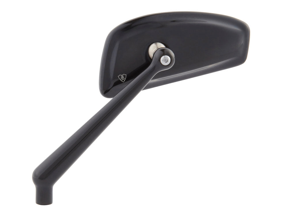 Tearchop Mirror - Black. Fits Left. - Arlen Ness