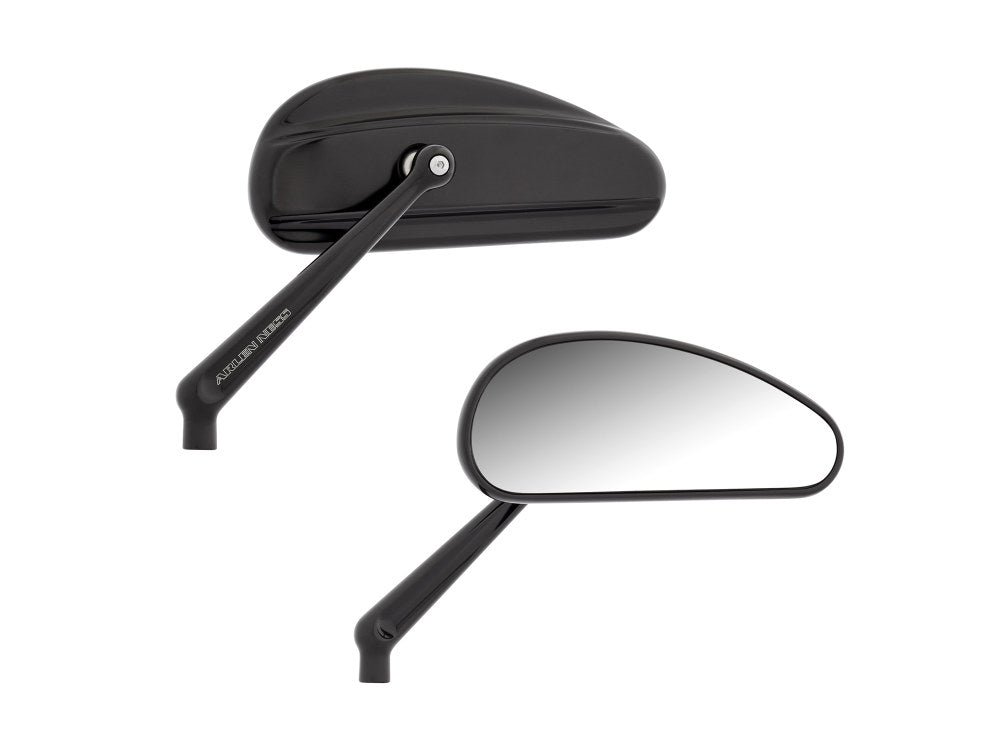 DownDraft Mirrors - Black. Left and Right Set. - Arlen Ness