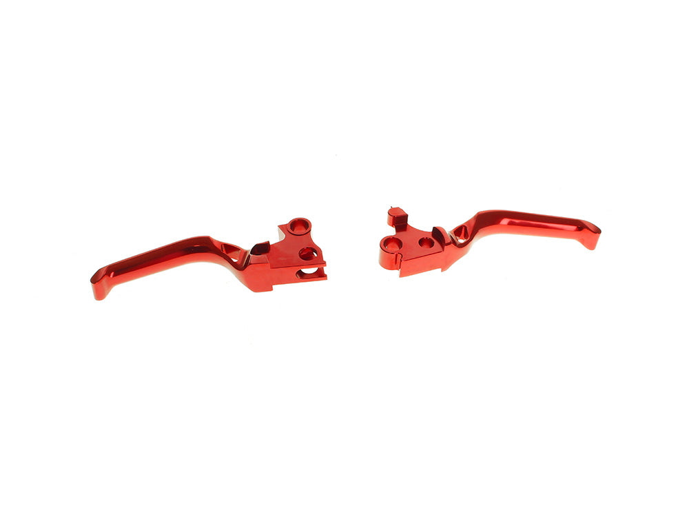 Method Levers - Red. Fits Softail 1996-2014, Dyna 1996-2017, Touring 1996-2007 & Sportster 1996-2003 - Arlen Ness