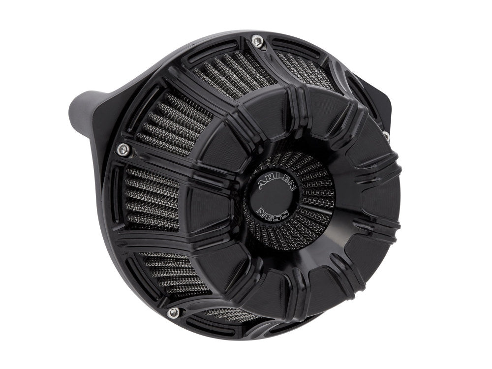 10-Gauge Air Cleaner Kit - Black. Fits Touring 2017-2024 & Softail 2018-2024 - Arlen Ness