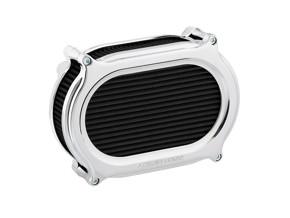 Stage 2 Oval Performance Air Cleaner Kit - Chrome. Fits Touring 2017-2024 & Softail 2018-2024 - Arlen Ness
