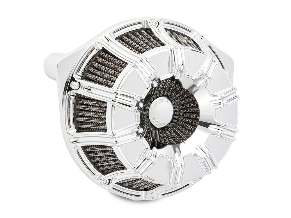10-Gauge Air Cleaner Kit - Chrome. Fits CVO Touring 2023up, Street Glide & Road Glide 2024up, Touring 2025up & Softail 2025up - Arlen Ness