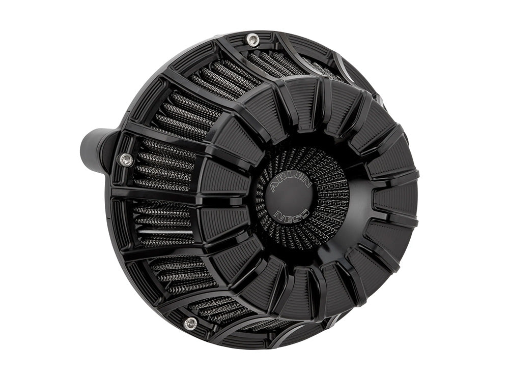 15-Spoke Air Cleaner Kit - Black. Fits CVO Touring 2023up, Street Glide & Road Glide 2024up, Touring 2025up & Softail 2025up - Arlen Ness