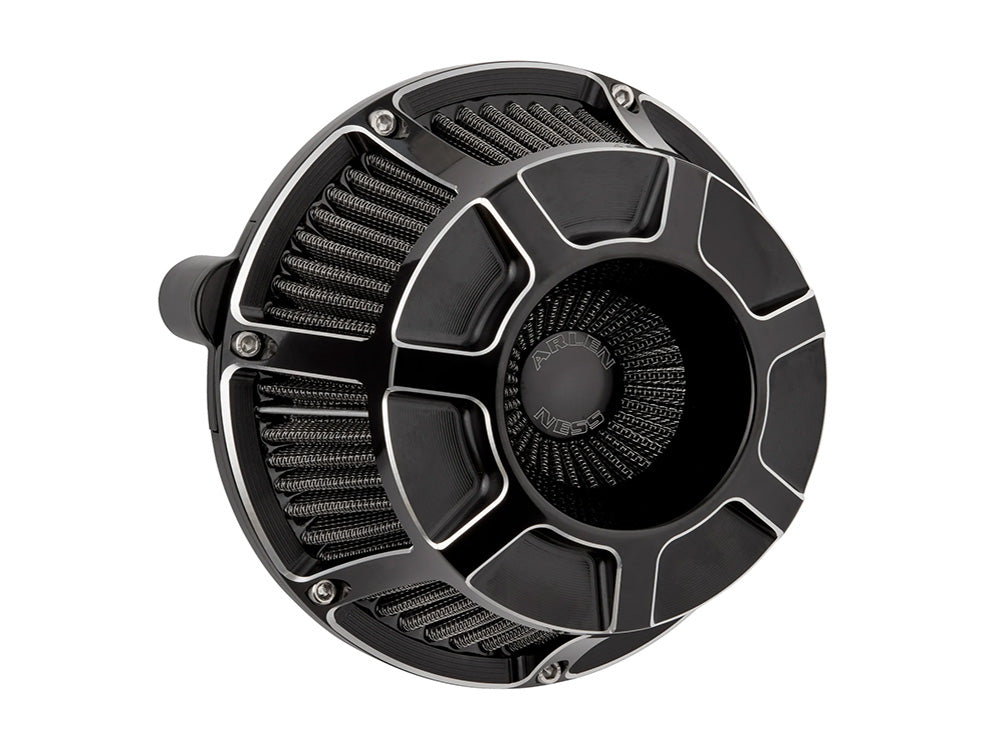 Beveled Air Cleaner Kit - Black. Fits CVO Touring 2023up, Street Glide & Road Glide 2024up, Touring 2025up & Softail 2025up - Arlen Ness