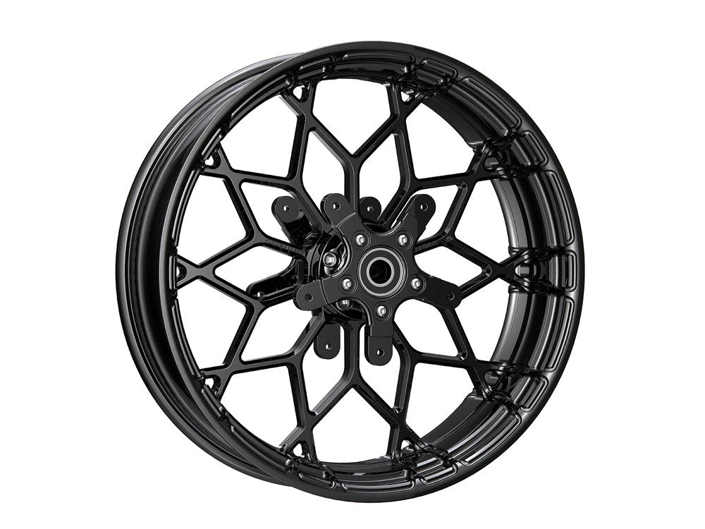 18in. x 5.5in. Fat Factory Prodigy Replica Wheel - Gloss Black. Fits most Touring 2008-2023 & Road King Special 2020up - Arlen Ness