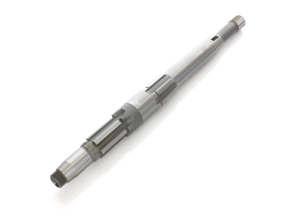 Transmission Mainshaft. Fits 4Spd Big Twin Late 1984-1986 with OEM 4 Stud Wet Clutch. - Andrews Products