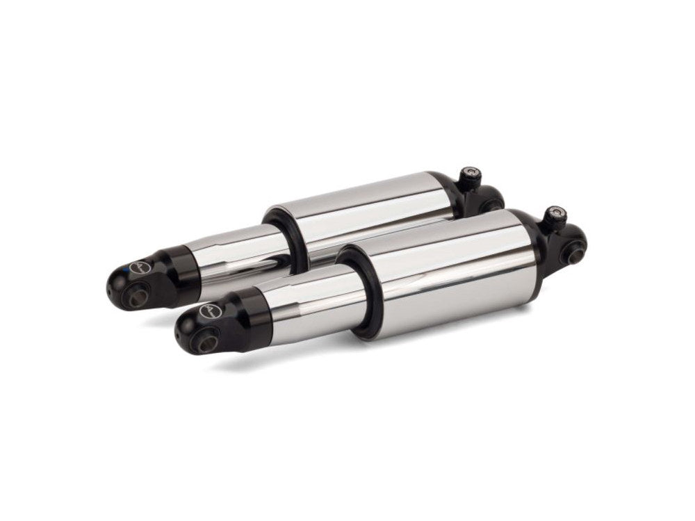 Adjustable Rear Air Shock Absorbers - Chrome. Fits Touring 2009up. - Arnott Motorcycle Air Suspension