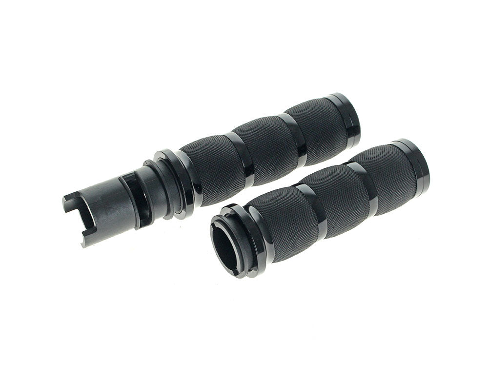 Air Cushion Handgrips - Black. Fits CVO Touring 2023up, Street Glide & Road Glide 2024up, Touring 2025up & Softail 2025up - Avon Grips