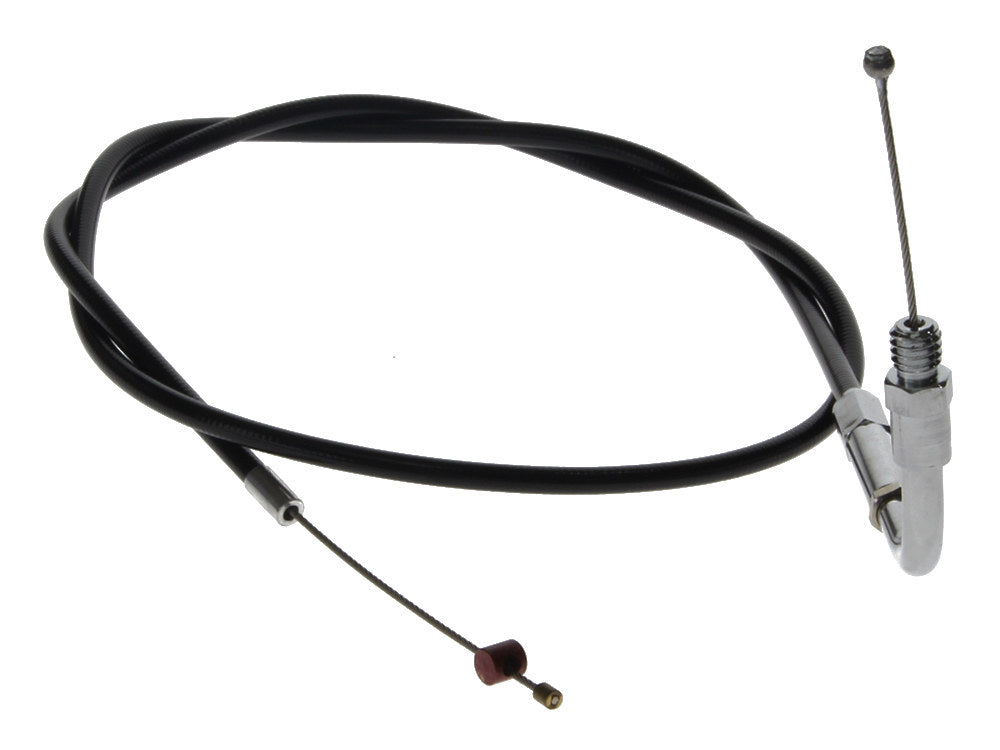 32in. Long Black Vinyl Throttle Cable. Fits Big Twin 1990-1995 - Barnett Clutches