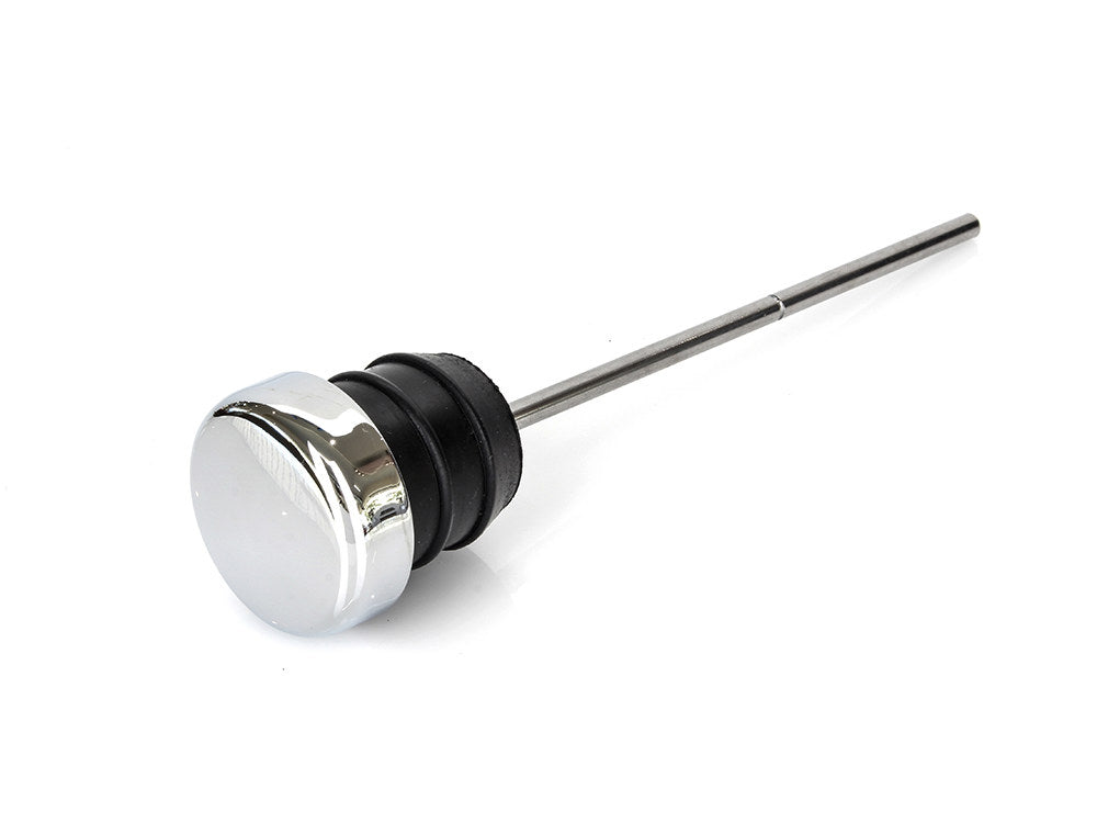 Engine Oil Dipstick - Chrome. Fits 4Spd Big Twin 1970-1986, Sportster 1970-1978, FXR 1982-1983 & FLT 1980-1986 - Rollies Speed Shop