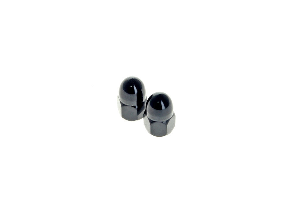 5/16-24 UNF Acorn OEM Style Nuts - Black. Sold as A Pair. Fits HD Mirror Stems - Rollies Speed Shop