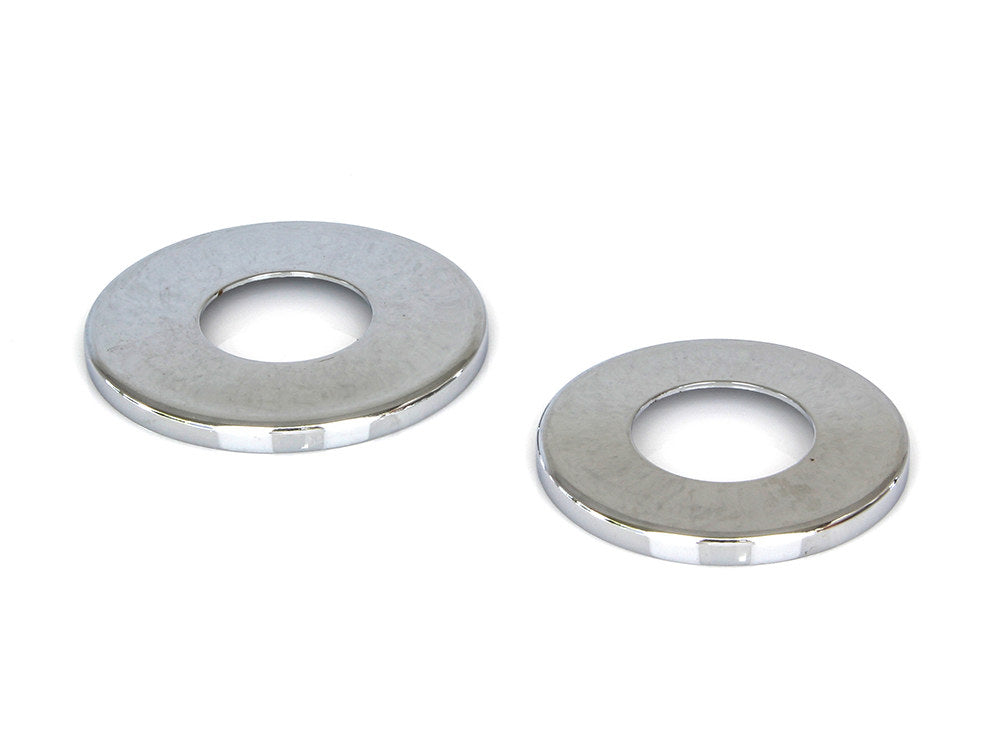 Stem Cup Dust Covers - Chrome. Fits All Big Twin & Sportster 1982-2001. - Rollies Speed Shop
