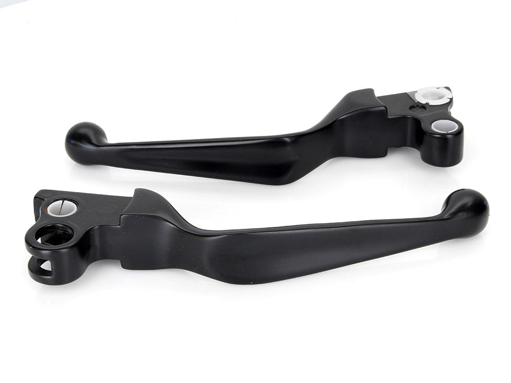 Wide Style Hand Levers - Black. Fits H-D 1982-1995. - Rollies Speed Shop
