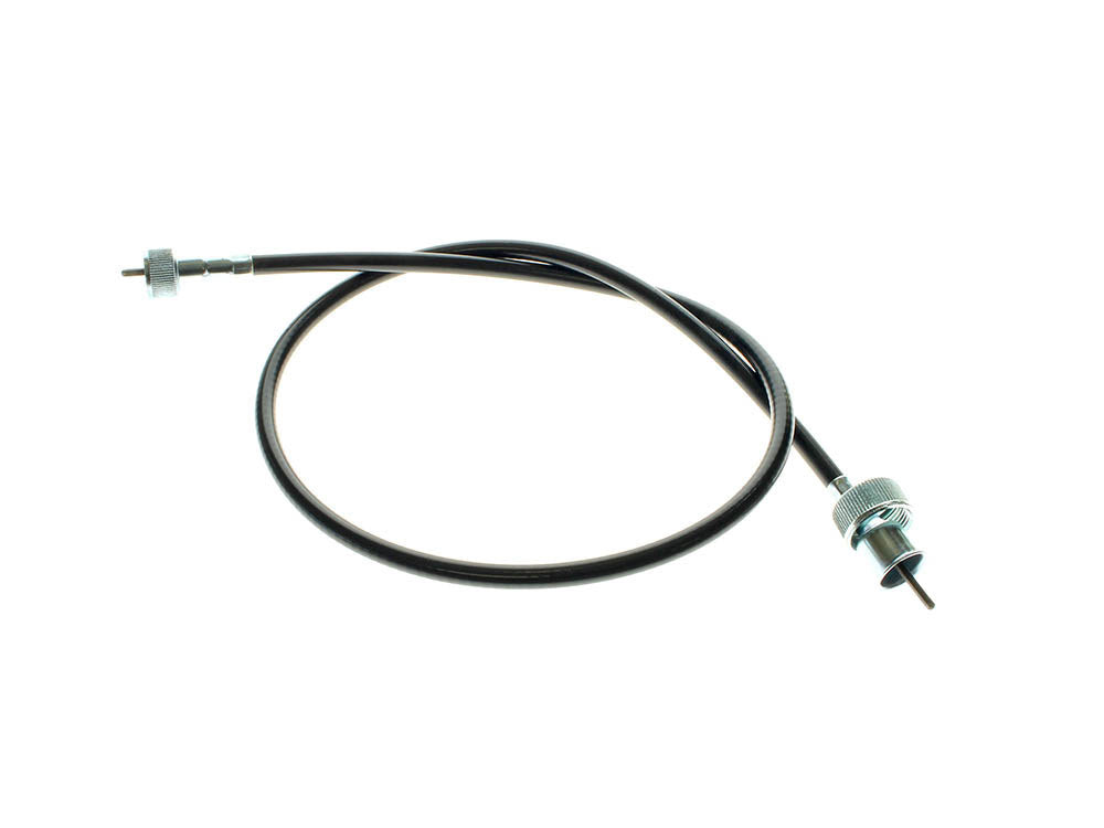 Transmission Drive Speedo Cable - Black Vinyl. Fits 4spd Big Twin Models with Transmission Speedo Drive. 35in. Long with 5/8-18in. Nut. - Rollies Speed Shop