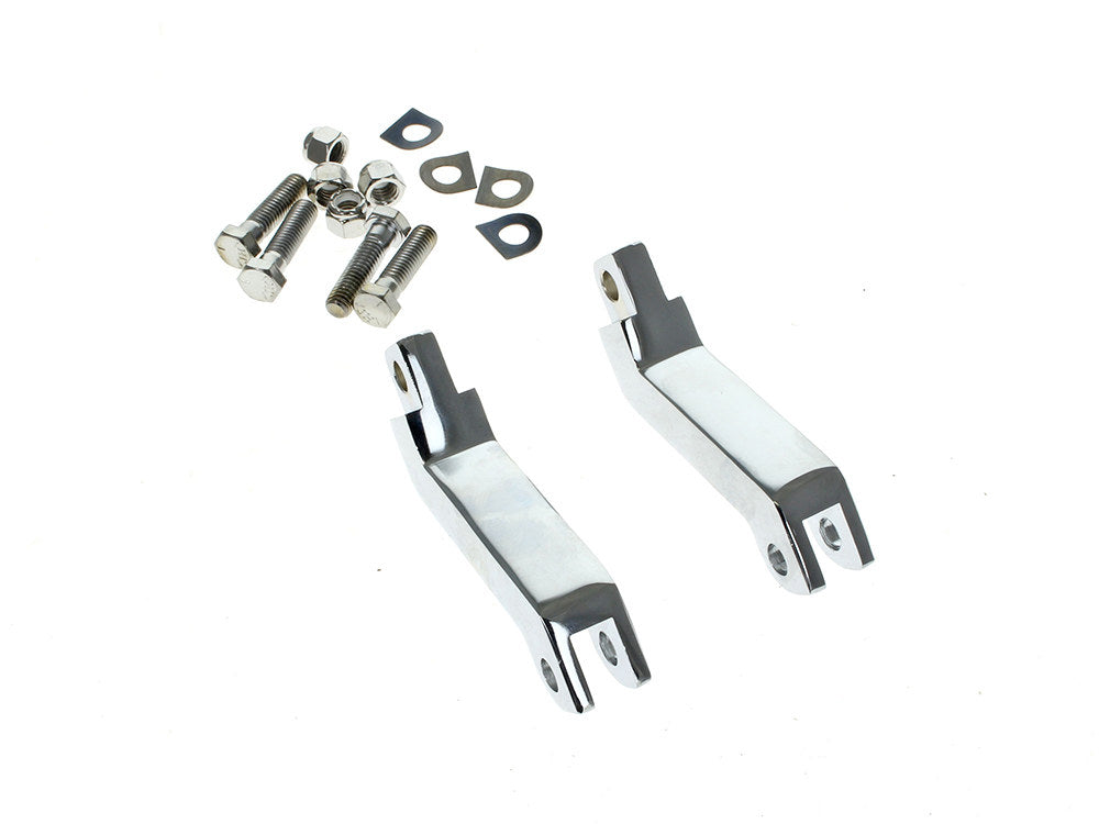 3-1/2in. Male Footpeg Extensions - Chrome. Fits Softail & Dyna Models with Forward Controls - Rollies Speed Shop