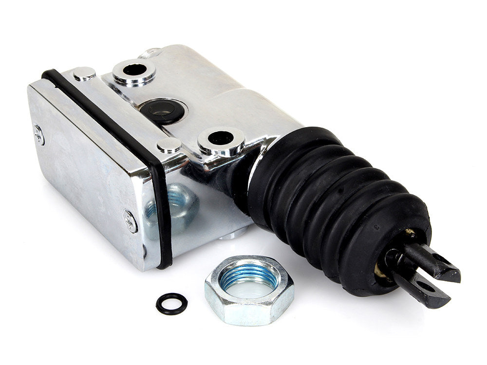 Rear Master Cylinder - Chrome. Fits FL Softail 1987-1999. - Rollies Speed Shop