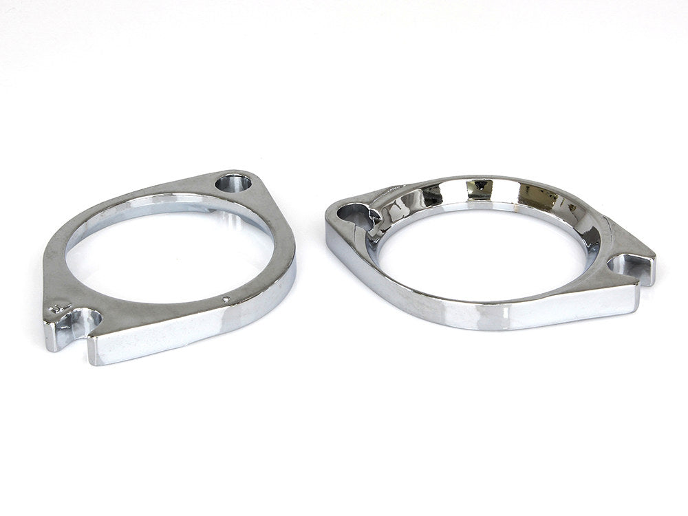 Intake Manifold Flanges - Chrome. Fits Big Twin 1990-2005 & Sportster 1986-2003. - Rollies Speed Shop