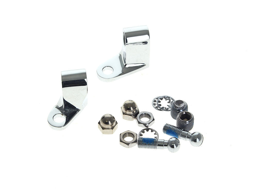 Front Swivel Turn Signal Mount Kit - Chrome. - Rollies Speed Shop