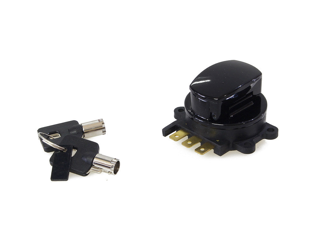 Ignition Switch - Gloss Black. Fits Softail 1996-2002, Road King 1994-2002 & Dyna Wide Glide 1993-2002. - Rollies Speed Shop