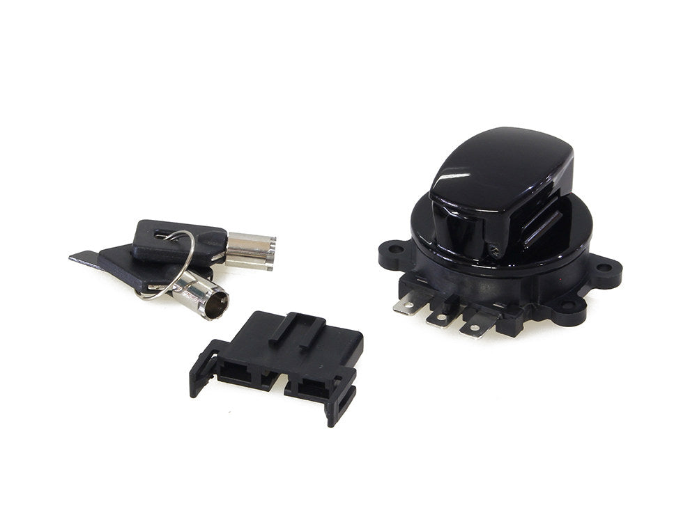 Ignition Switch - Gloss Black. Fits Softail 2003-2010, Road King 2003-2013 & Dyna Wide Glide 2003-2011. - Rollies Speed Shop