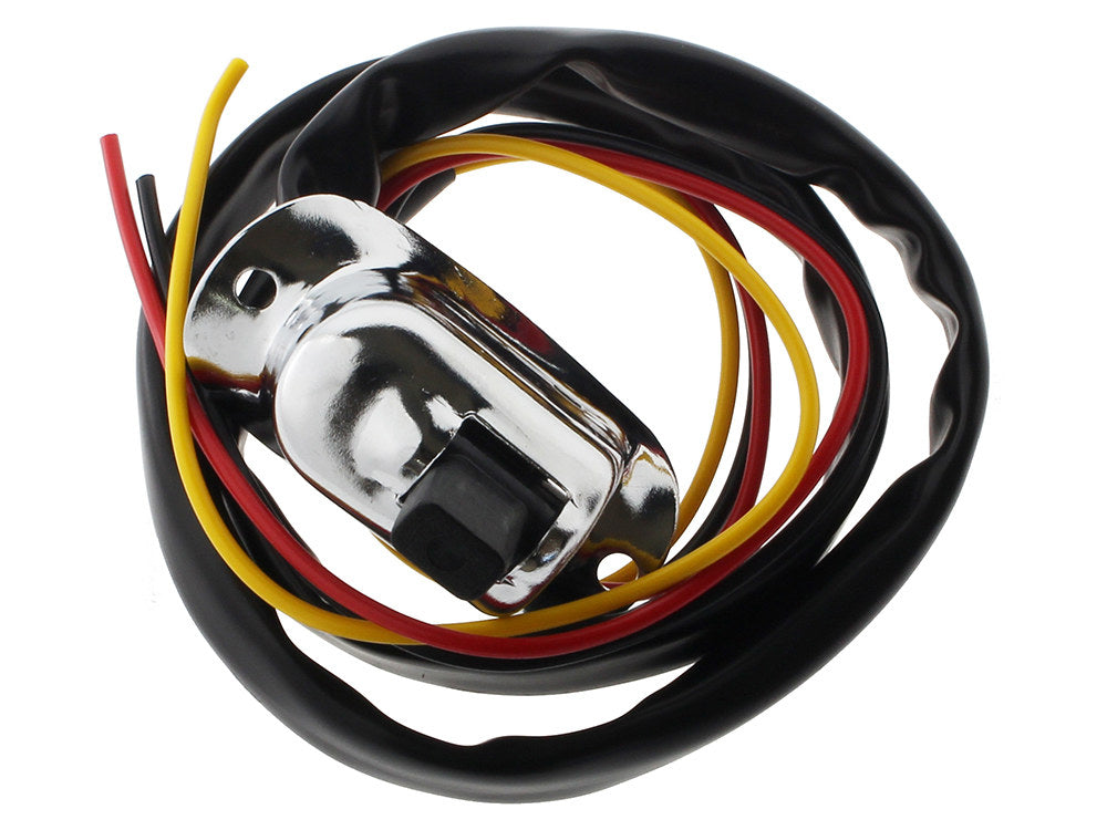 Headlight High / Low Switch - Chrome. Fits any 1in. Handlebar. - Rollies Speed Shop