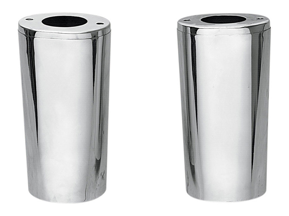 Standard Length Slider Covers - Chrome. Fits FL Softail 1986-2017, Touring 1980-2013 & 4Spd FL 1948-1984. - Rollies Speed Shop