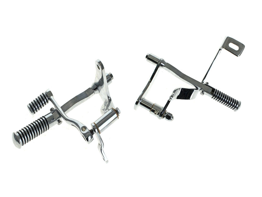 Forward Controls with O-Ring Footpegs - Chrome. Fits Sportster 1986-1990 - Rollies Speed Shop