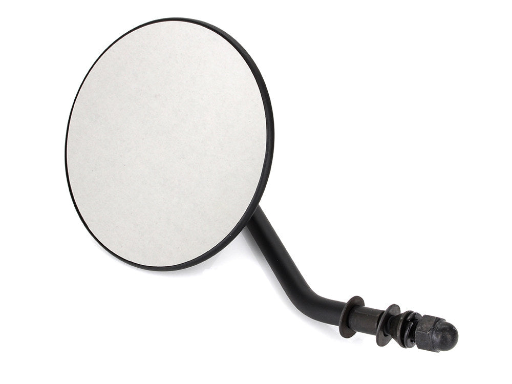 4in. Round Mirror with Short Stem - Black. Fits Right. - Rollies Speed Shop