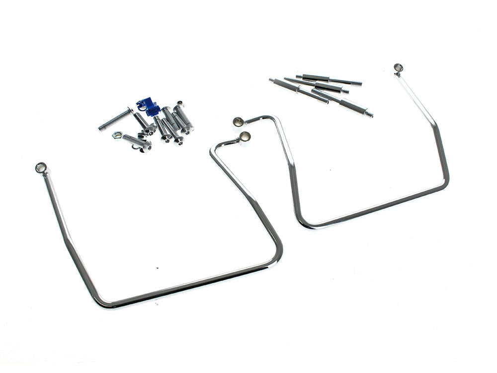 Saddlebag Supports - Chrome. Fits Dyna 1991-2017 - Rollies Speed Shop