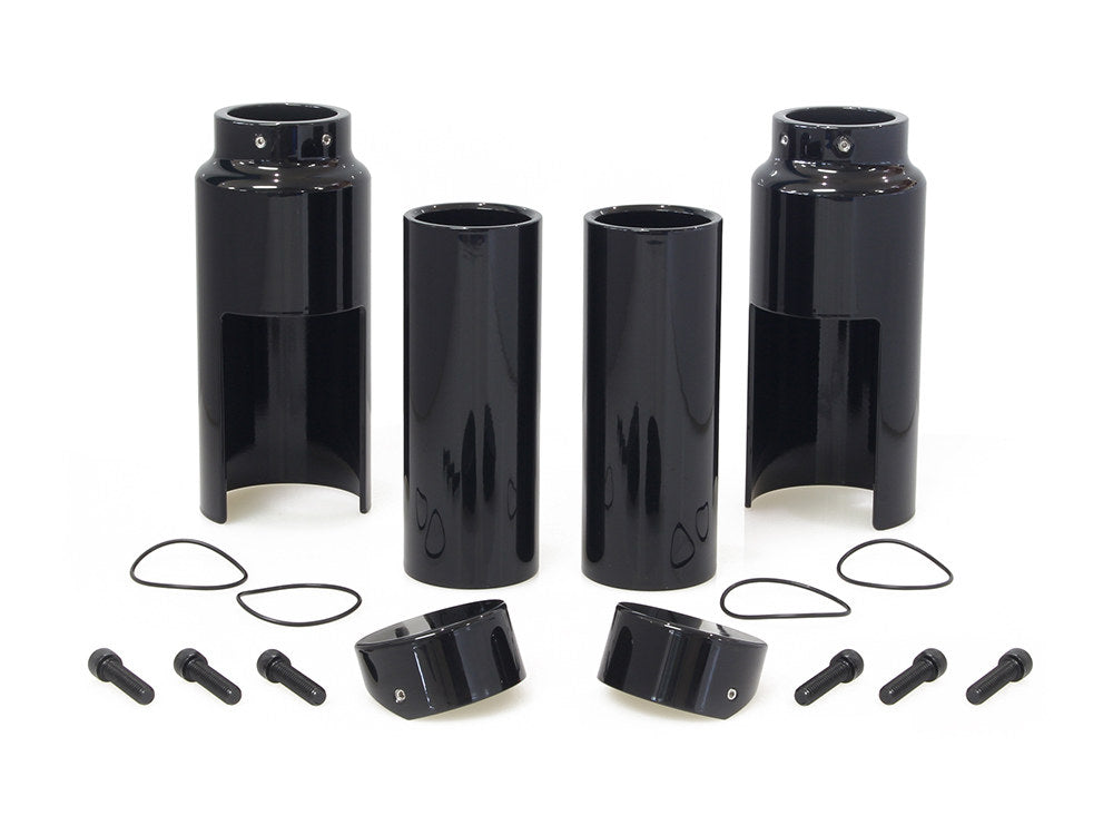 Six Piece Fork Cover Set - Black. Fits Breakout 2018up - Rollies Speed Shop