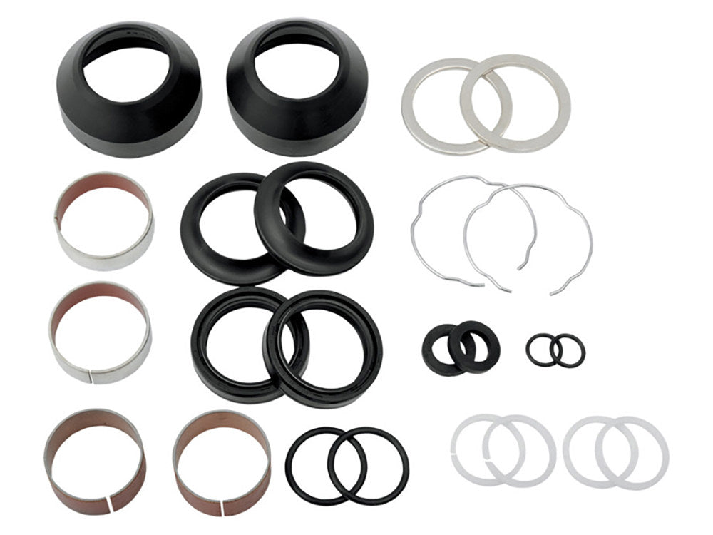 Fork Rebuild Kit. Fits 41mm Tubes. Fits Softail 1984-2017, Dyna Wide Glide 1993-2005, Dyna Switchback 2012-2016, FXWG 1984-1986 & Touring 1984-2013 - Rollies Speed Shop